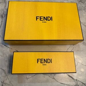 Fendi Empty Gift Box Set of 2. Boutique Fresh!